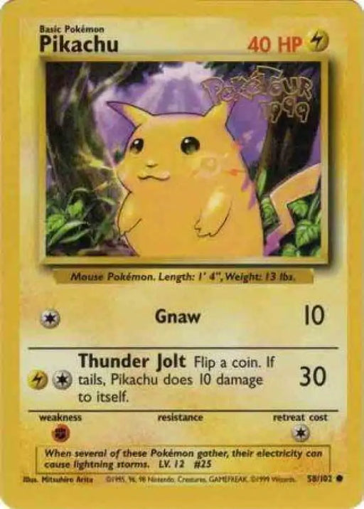 Pikachu (58/102) (PokeTour 1999 Promo) [Miscellaneous Cards] - Pokemon Single