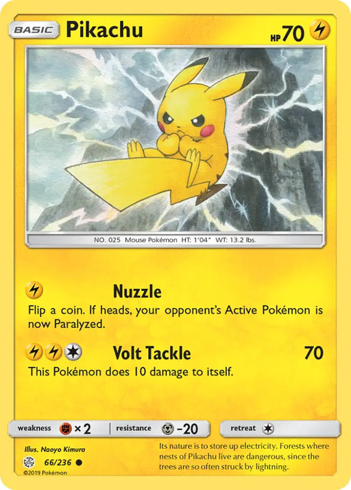 Pikachu (66/236) [Sun & Moon: Cosmic Eclipse] - Pokemon Single