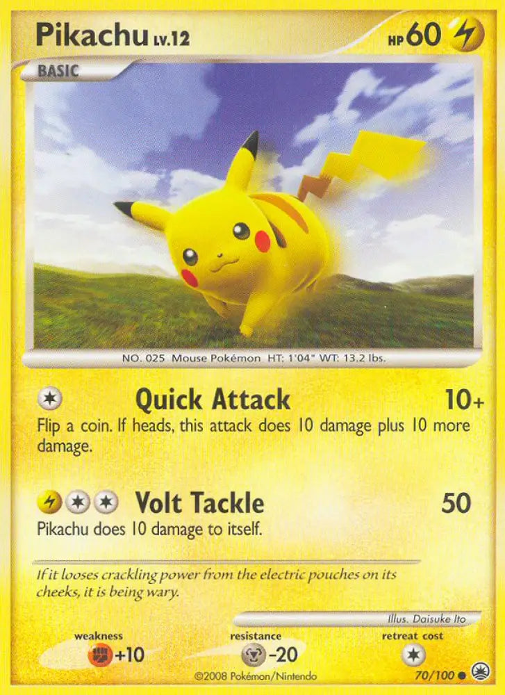 Pikachu (70/100) [Diamond & Pearl: Majestic Dawn] - Pokemon Single