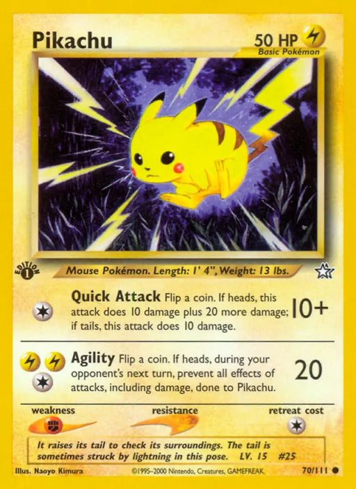 Pikachu (70/111) [Neo Genesis 1st Edition] - Pokemon Single