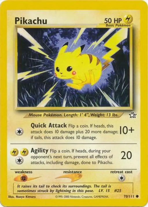Pikachu (70/111) [Neo Genesis Unlimited] - Pokemon Single