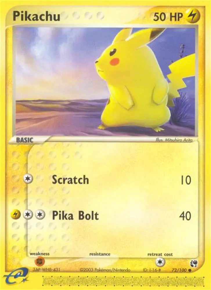 Pikachu (72/100) [EX: Sandstorm] - Pokemon Single