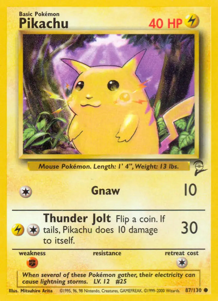 Pikachu (87/130) [Base Set 2] - Pokemon Single