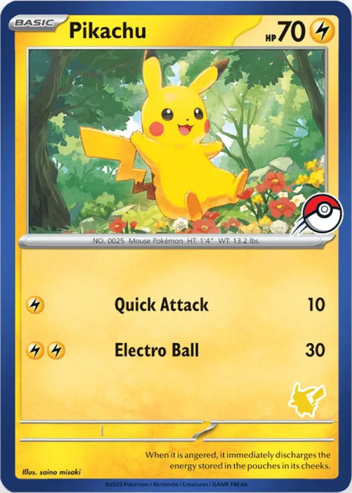 Pikachu (Blue Border) [My First Battle] - Pokemon Single