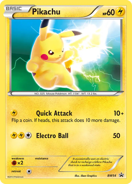 Pikachu (BW54) [Black & White: Black Star Promos] - Pokemon Single