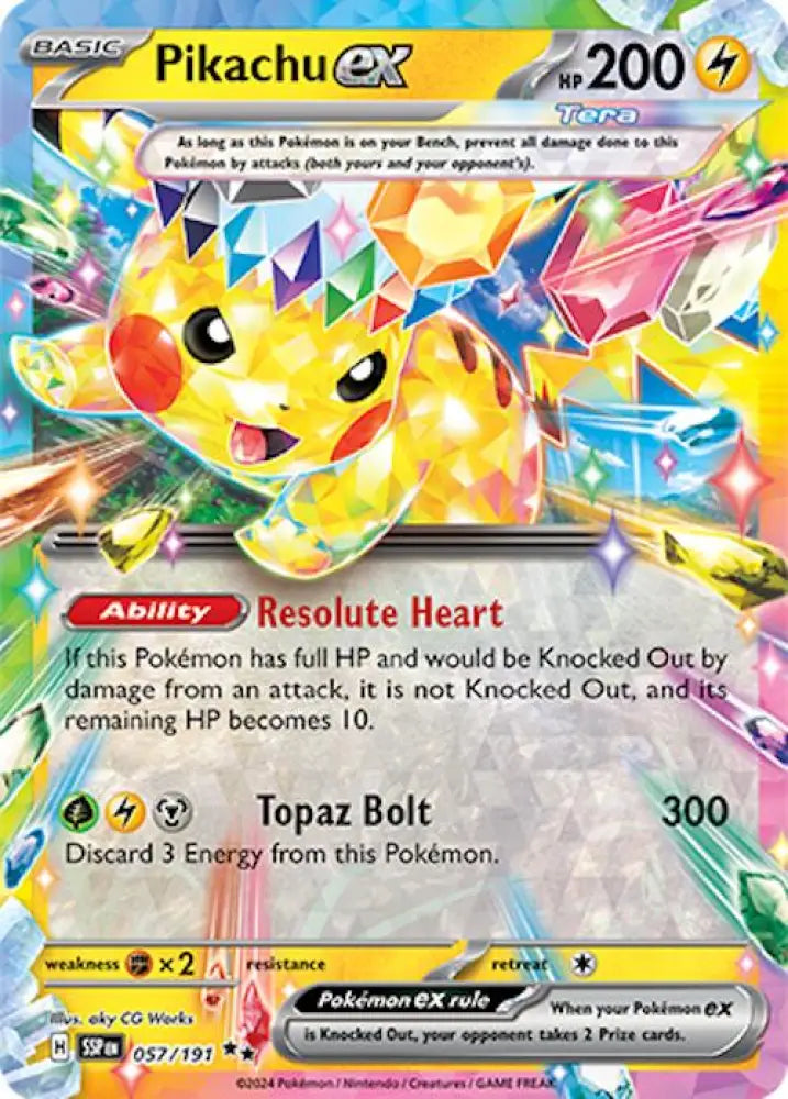 Pikachu ex (057/191) [Scarlet & Violet: Surging Sparks] - Pokemon Single