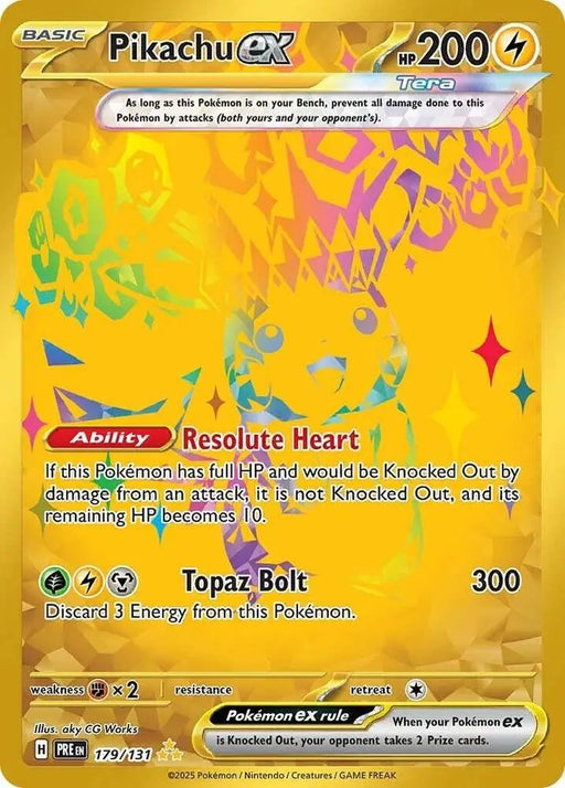 Pikachu ex (179/131) [Scarlet & Violet: Prismatic Evolutions] - Pokemon Single