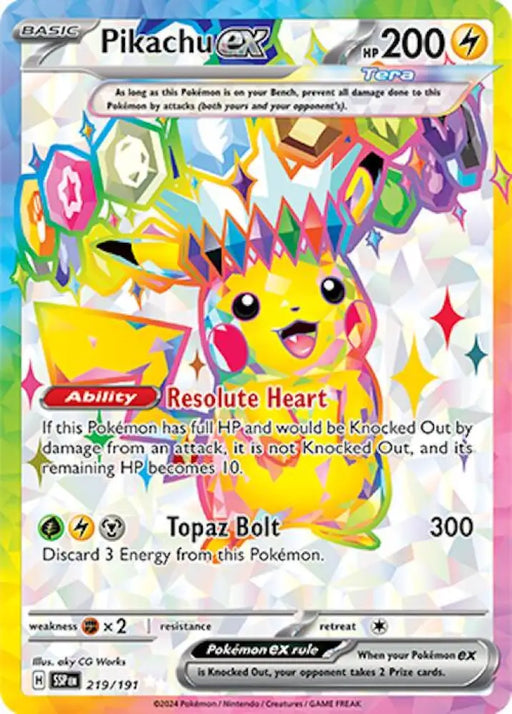Pikachu ex (219/191) [Scarlet & Violet: Surging Sparks] - Pokemon Single