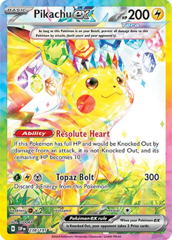 Pikachu ex (238/191) [Scarlet & Violet: Surging Sparks] - Pokemon Single