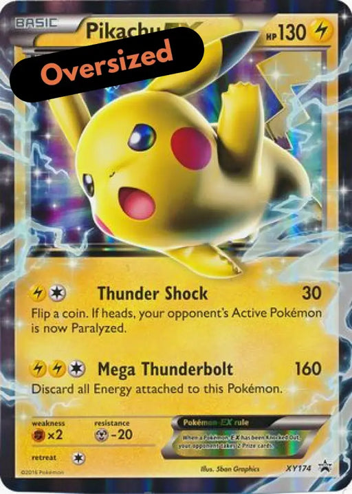 Pikachu EX (XY174) (Jumbo Card) [XY: Black Star Promos] - Pokemon Single