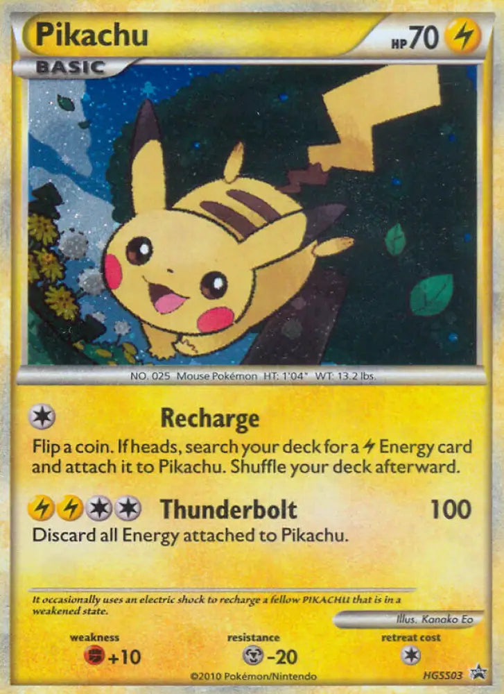 Pikachu (HGSS03) [HeartGold & SoulSilver: Black Star Promos] - Pokemon Single