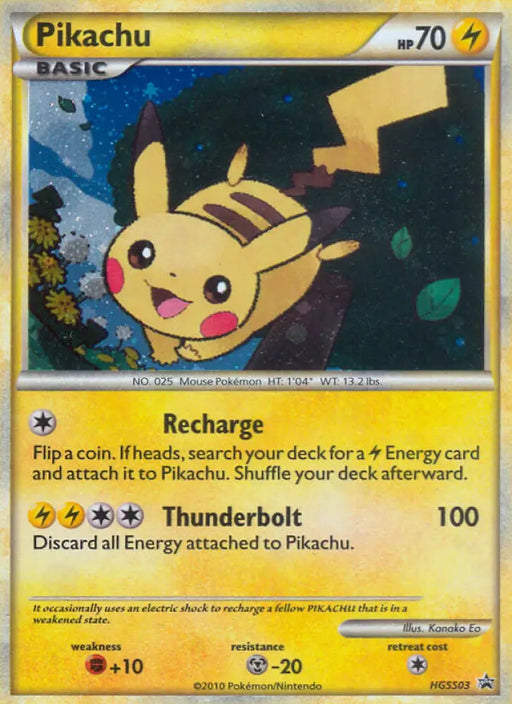 Pikachu (HGSS03) [HeartGold & SoulSilver: Black Star Promos] - Pokemon Single