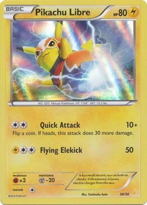 Pikachu Libre (30/30) [XY: Trainer Kit 3 - Pikachu Libre] - Pokemon Single