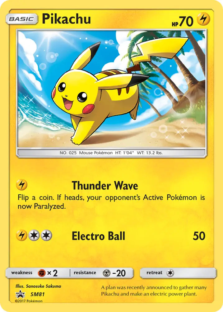 Pikachu (SM81) [Sun & Moon: Black Star Promos] - Pokemon Single