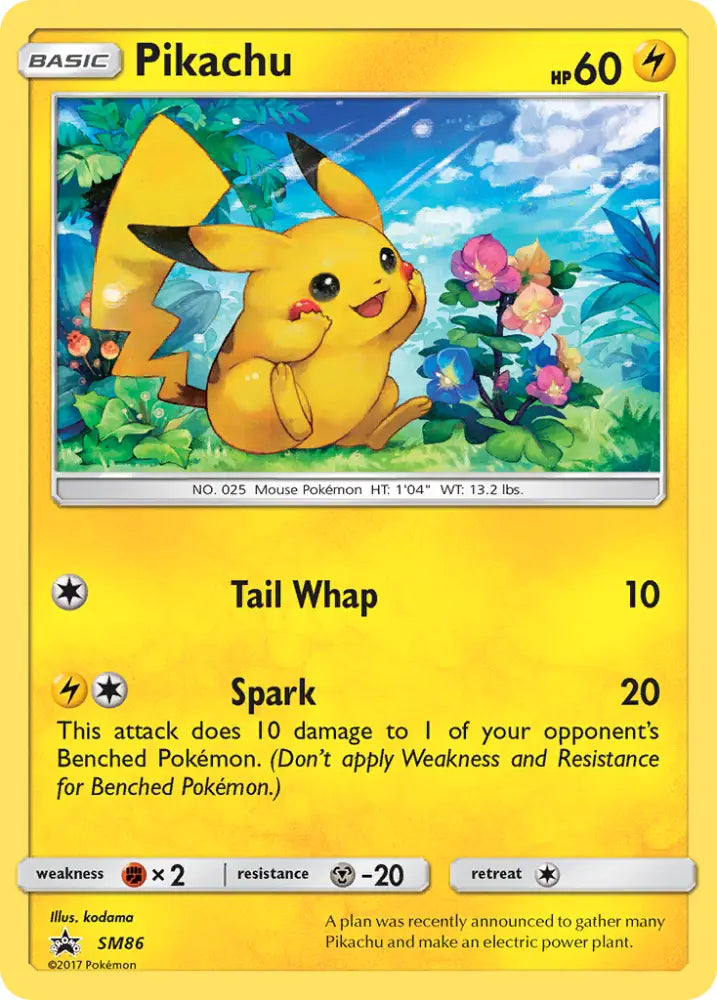 Pikachu (SM86) [Sun & Moon: Black Star Promos] - Pokemon Single