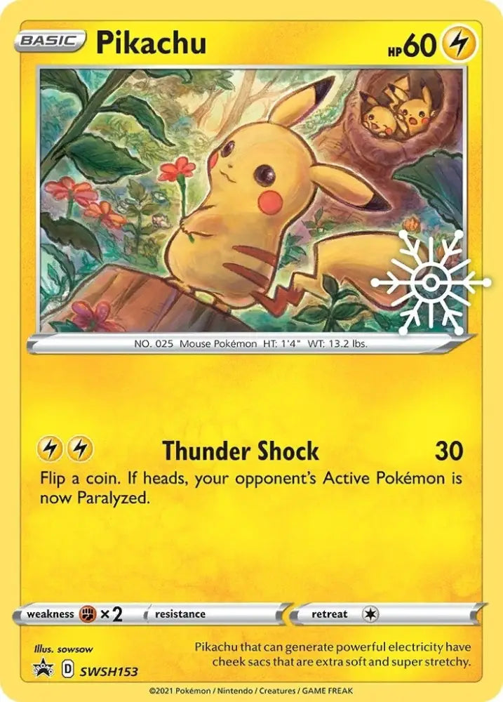 Pikachu (SWSH153) (Holiday Calendar) [Sword & Shield: Black Star Promos] - Pokemon Single