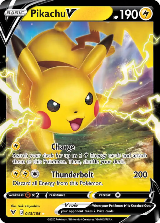 Pikachu V (043/185) [Sword & Shield: Vivid Voltage] - Pokemon Single