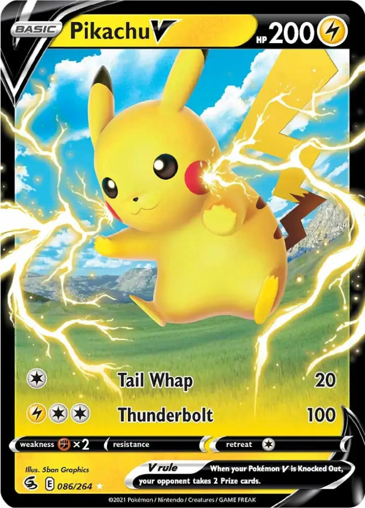 Pikachu V (086/264) [Sword & Shield: Fusion Strike] - Pokemon Single