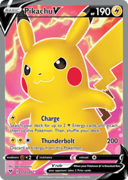 Pikachu V (170/185) [Sword & Shield: Vivid Voltage] - Pokemon Single