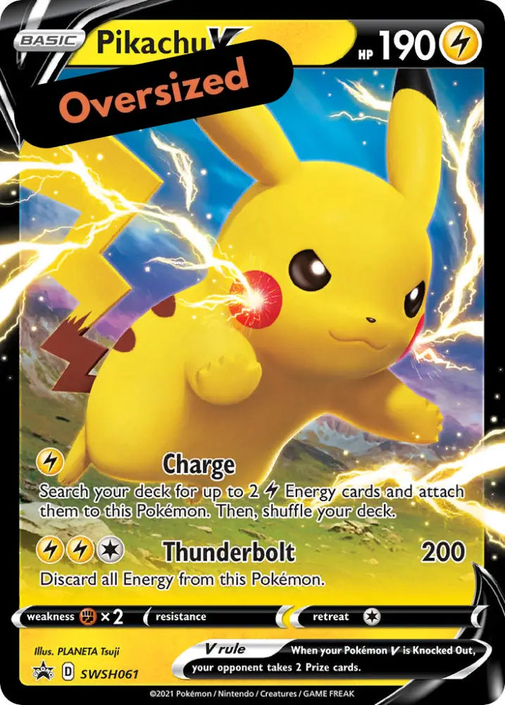 Pikachu V (SWSH061) (Jumbo Card) [Sword & Shield: Black Star Promos] - Pokemon Single