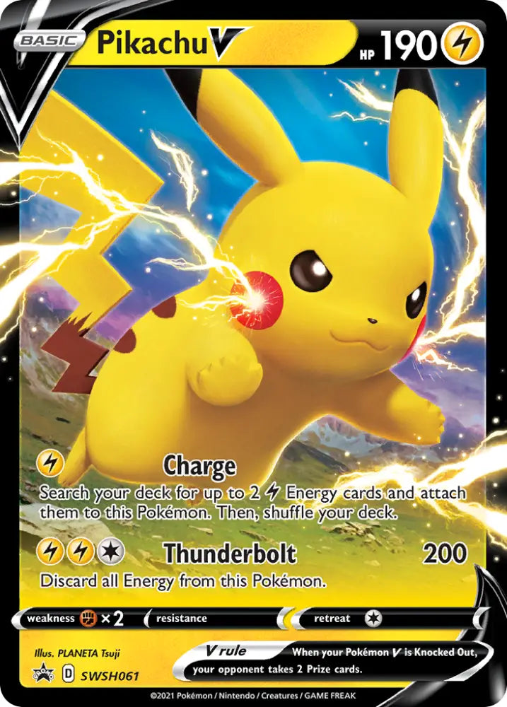 Pikachu V (SWSH061) [Sword & Shield: Black Star Promos] - Pokemon Single