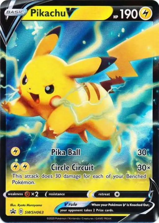 Pikachu V (SWSH063) [Sword & Shield: Black Star Promos] - Pokemon Single