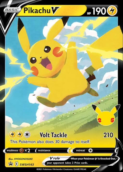 Pikachu V (SWSH143) (Celebrations) [Sword & Shield: Black Star Promos] - Pokemon Single