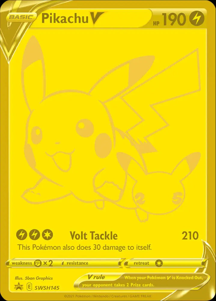 Pikachu V (SWSH145) (Celebrations) [Sword & Shield: Black Star Promos] - Pokemon Single