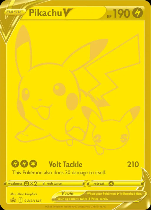 Pikachu V (SWSH145) (Celebrations) [Sword & Shield: Black Star Promos] - Pokemon Single