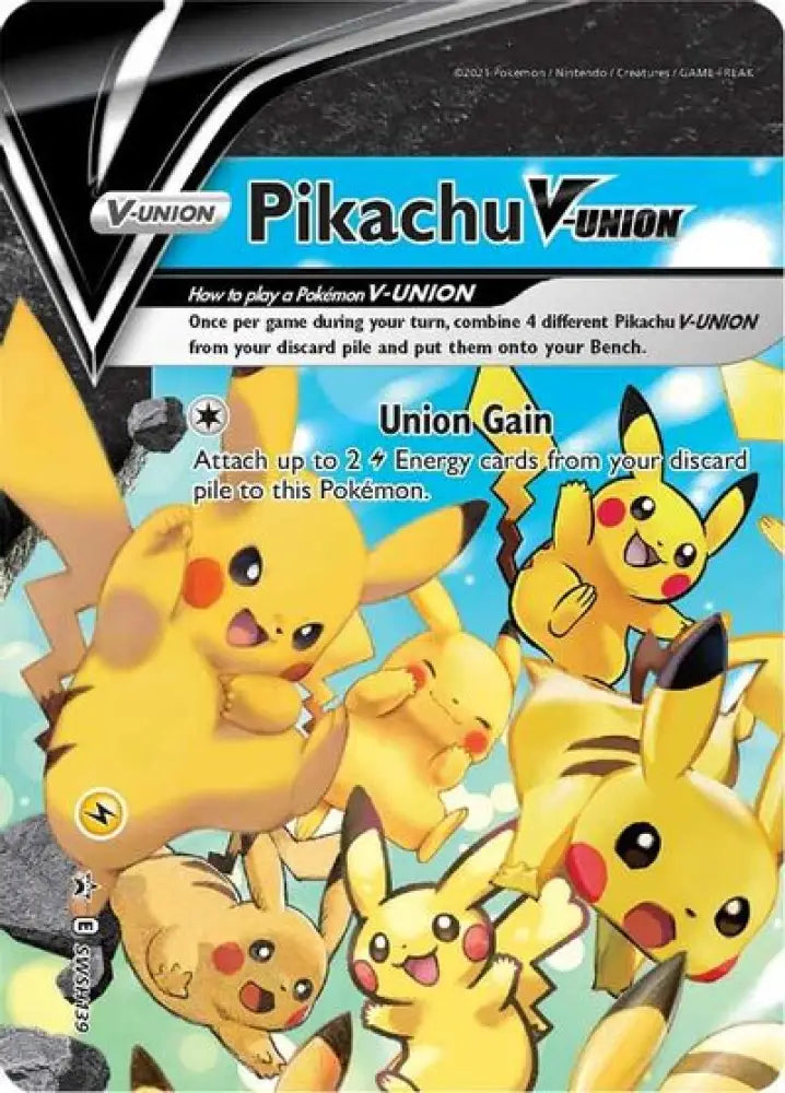 Pikachu V-UNION (SWSH139) (Celebrations) [Sword & Shield: Black Star Promos] - Pokemon Single