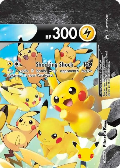 Pikachu V-UNION (SWSH140) (Celebrations) [Sword & Shield: Black Star Promos] - Pokemon Single
