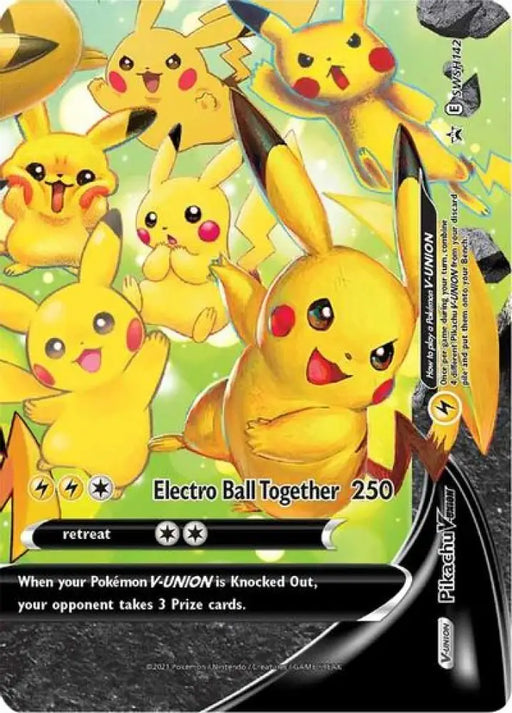 Pikachu V-UNION (SWSH142) (Celebrations) [Sword & Shield: Black Star Promos] - Pokemon Single
