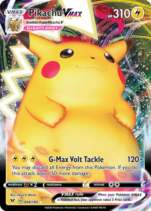 Pikachu VMAX (044/185) [Sword & Shield: Vivid Voltage] - Pokemon Single