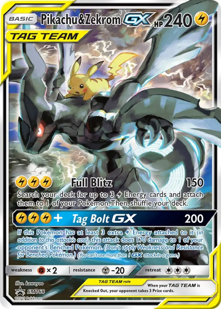 Pikachu & Zekrom GX (SM168) [Sun & Moon: Black Star Promos] - Pokemon Single