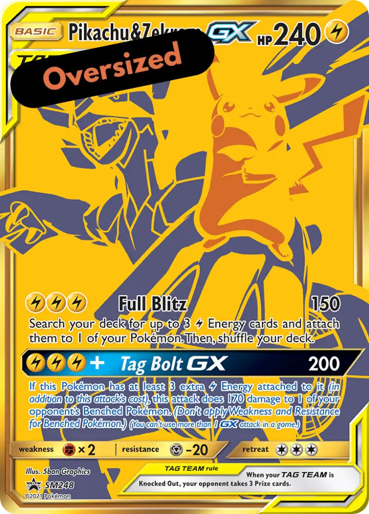 Pikachu & Zekrom GX (SM248) (Jumbo Card) [Sun & Moon: Black Star Promos] - Pokemon Single