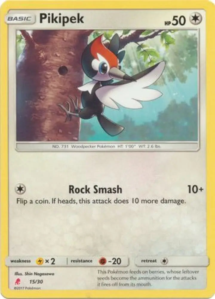 Pikipek (15/30) [Sun & Moon: Trainer Kit - Lycanroc] - Pokemon Single