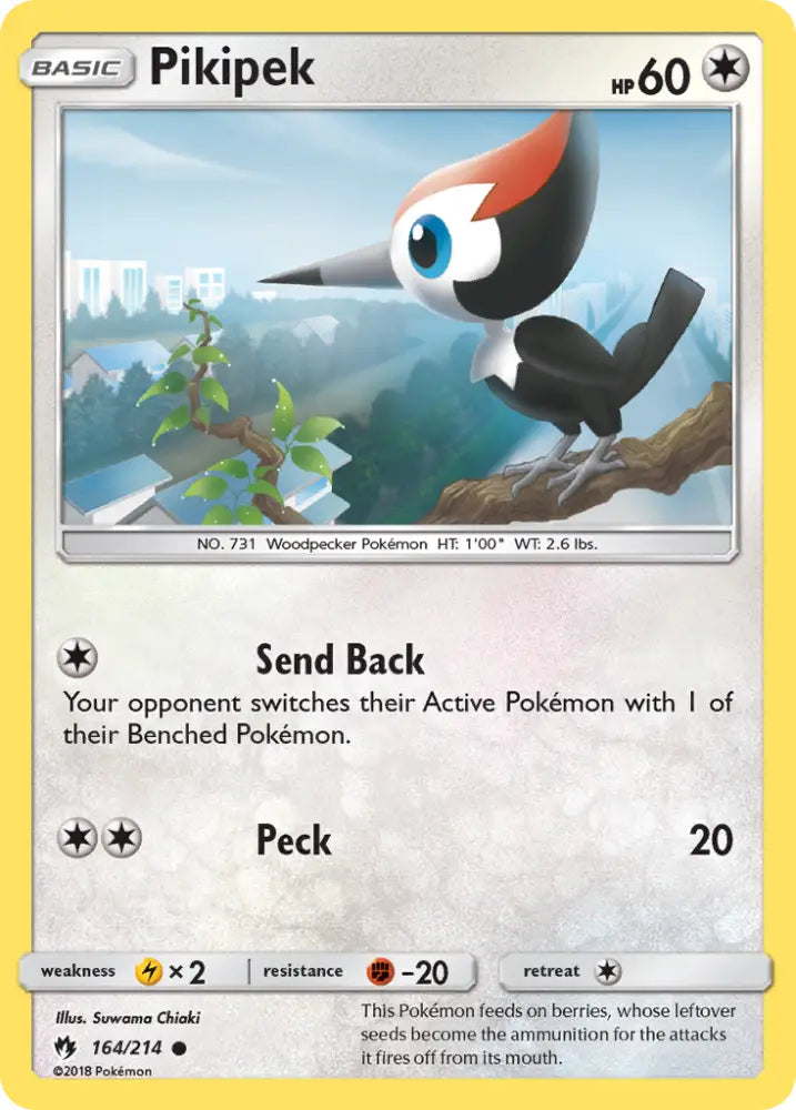 Pikipek (164/214) [Sun & Moon: Lost Thunder] - Pokemon Single