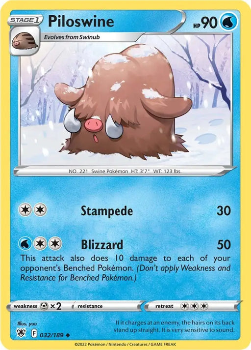 Piloswine (032/189) [Sword & Shield: Astral Radiance] - Pokemon Single