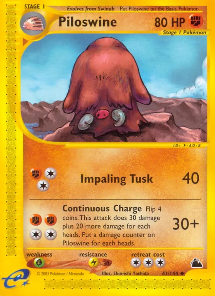 Piloswine (43/144) [Skyridge] - Pokemon Single