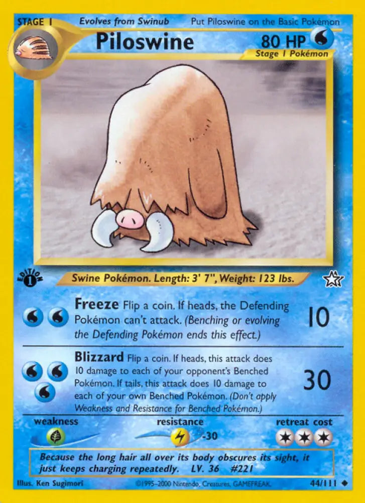 Piloswine (44/111) [Neo Genesis 1st Edition] - Pokemon Single