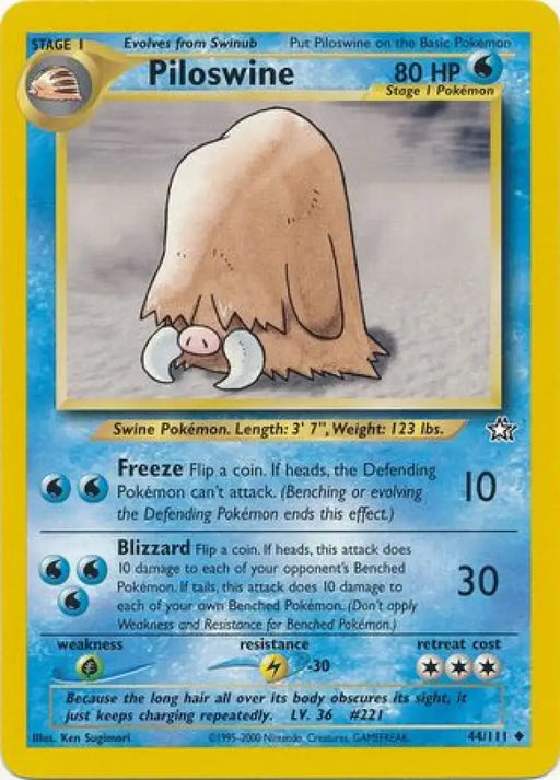 Piloswine (44/111) [Neo Genesis Unlimited] - Pokemon Single