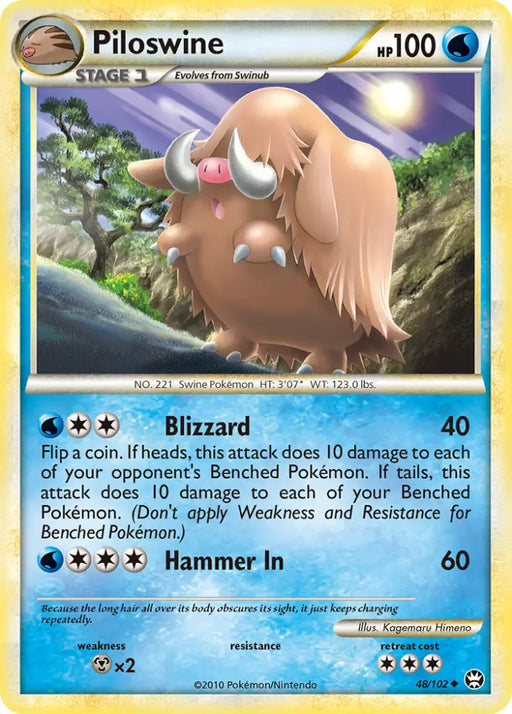 Piloswine (48/102) [HeartGold & SoulSilver: Triumphant] - Pokemon Single