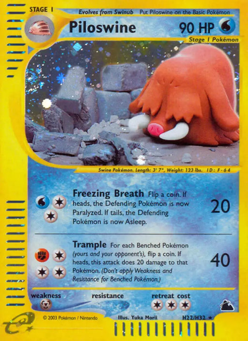 Piloswine (H22/H32) [Skyridge] - Pokemon Single