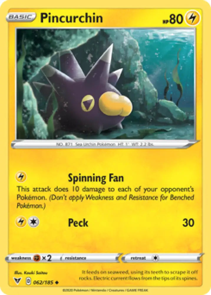 Pincurchin (062/185) [Sword & Shield: Vivid Voltage] - Pokemon Single