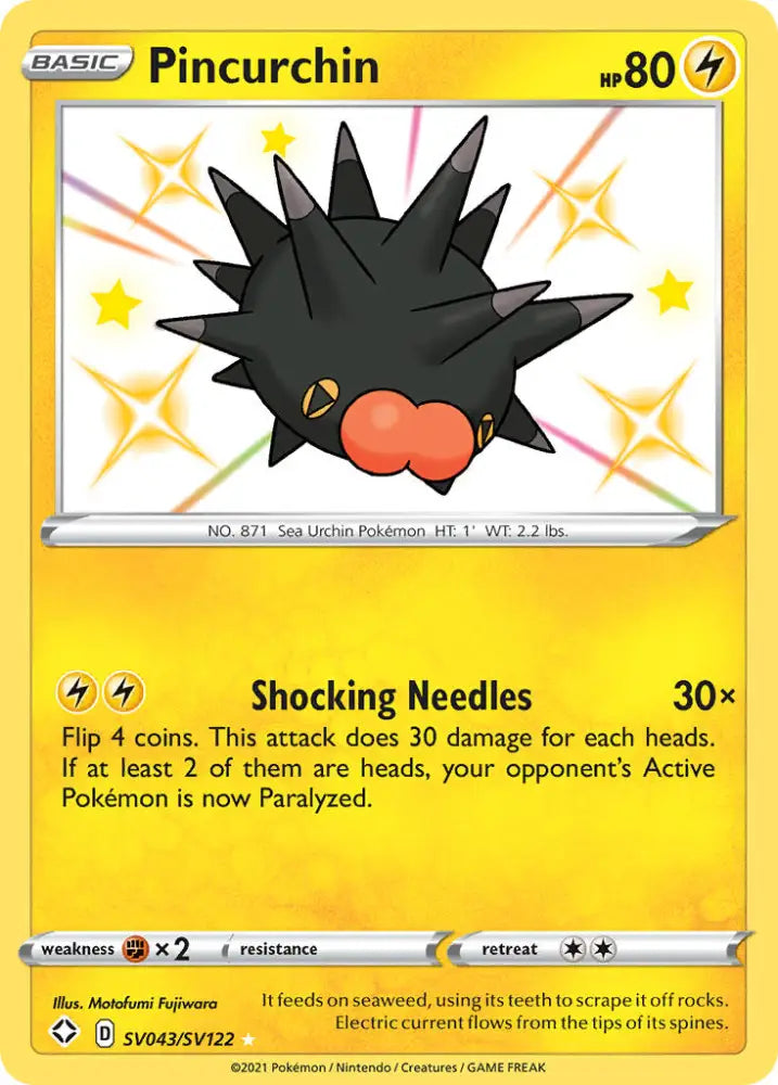 Pincurchin (SV043/SV122) [Sword & Shield: Shining Fates] - Pokemon Single