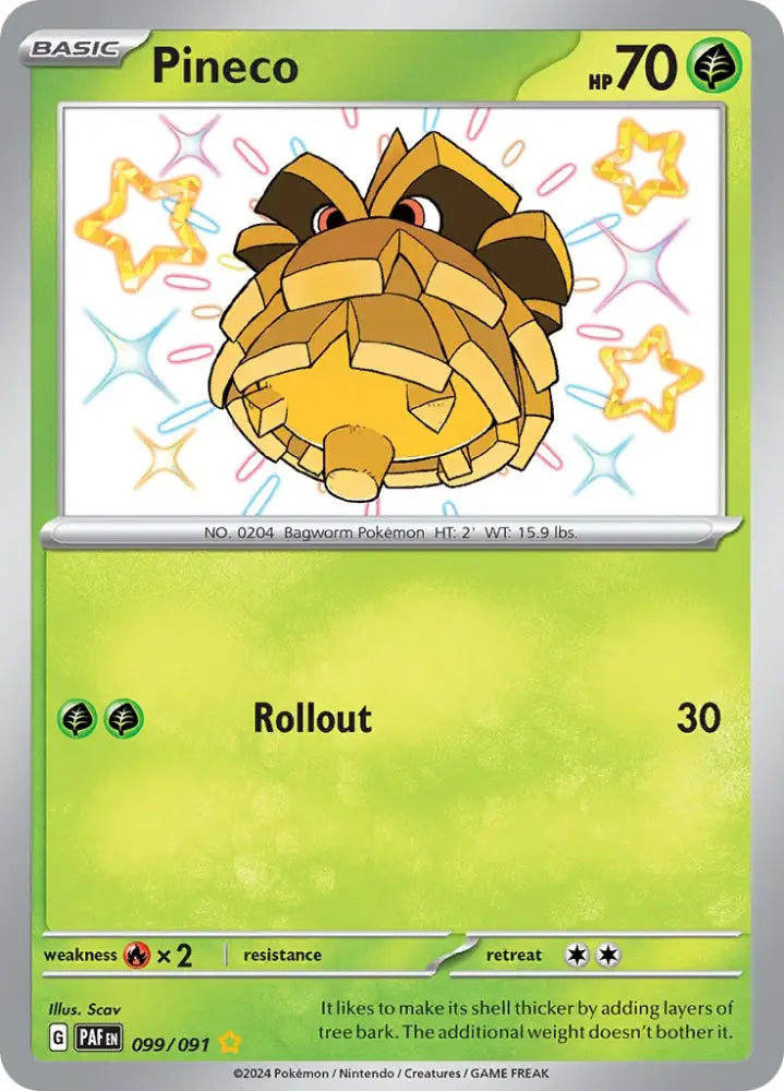 Pineco (099/091) [Scarlet & Violet: Paldean Fates] - Pokemon Single