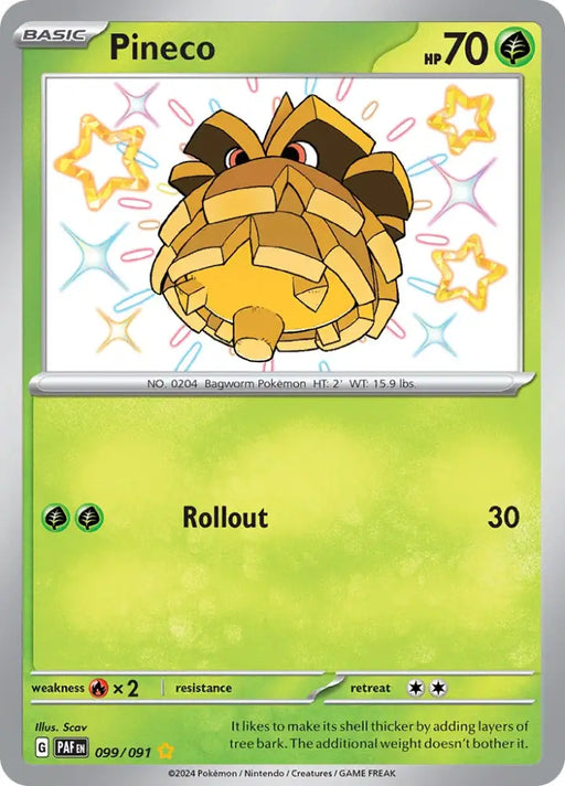 Pineco (099/091) [Scarlet & Violet: Paldean Fates] - Pokemon Single