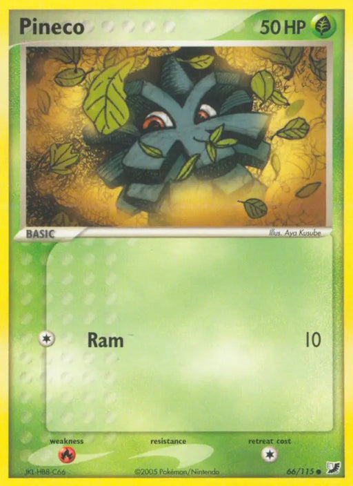 Pineco (66/115) [EX: Unseen Forces] - Pokemon Single