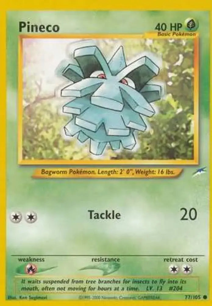 Pineco (77/105) [Neo Destiny Unlimited] - Pokemon Single