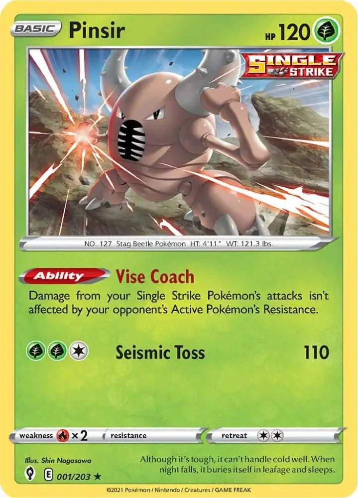 Pinsir (001/203) [Sword & Shield: Evolving Skies] - Pokemon Single
